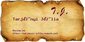 Tarjányi Júlia névjegykártya